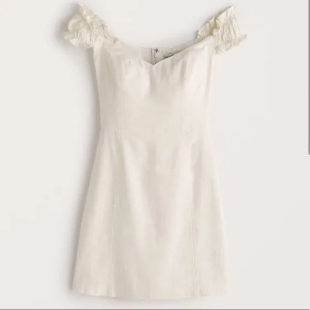 Abercrombie Off-The-Shoulder Corset Mini Dress White Size M Petite